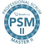 The Professional Scrum Master™ II (PSM II) course logo